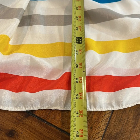 36 Point 5 Stripe Midi Multi color Sleeveless Dress flowy pleated Small (flaws) - Picture 13 of 16